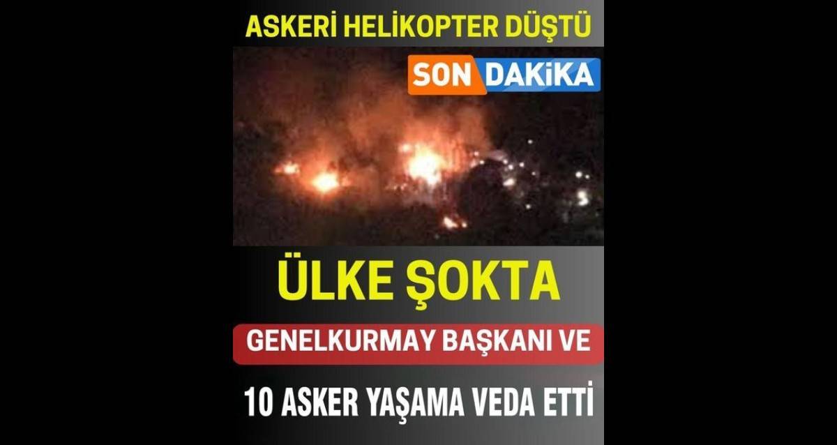 Askeri Helikopter Düştü